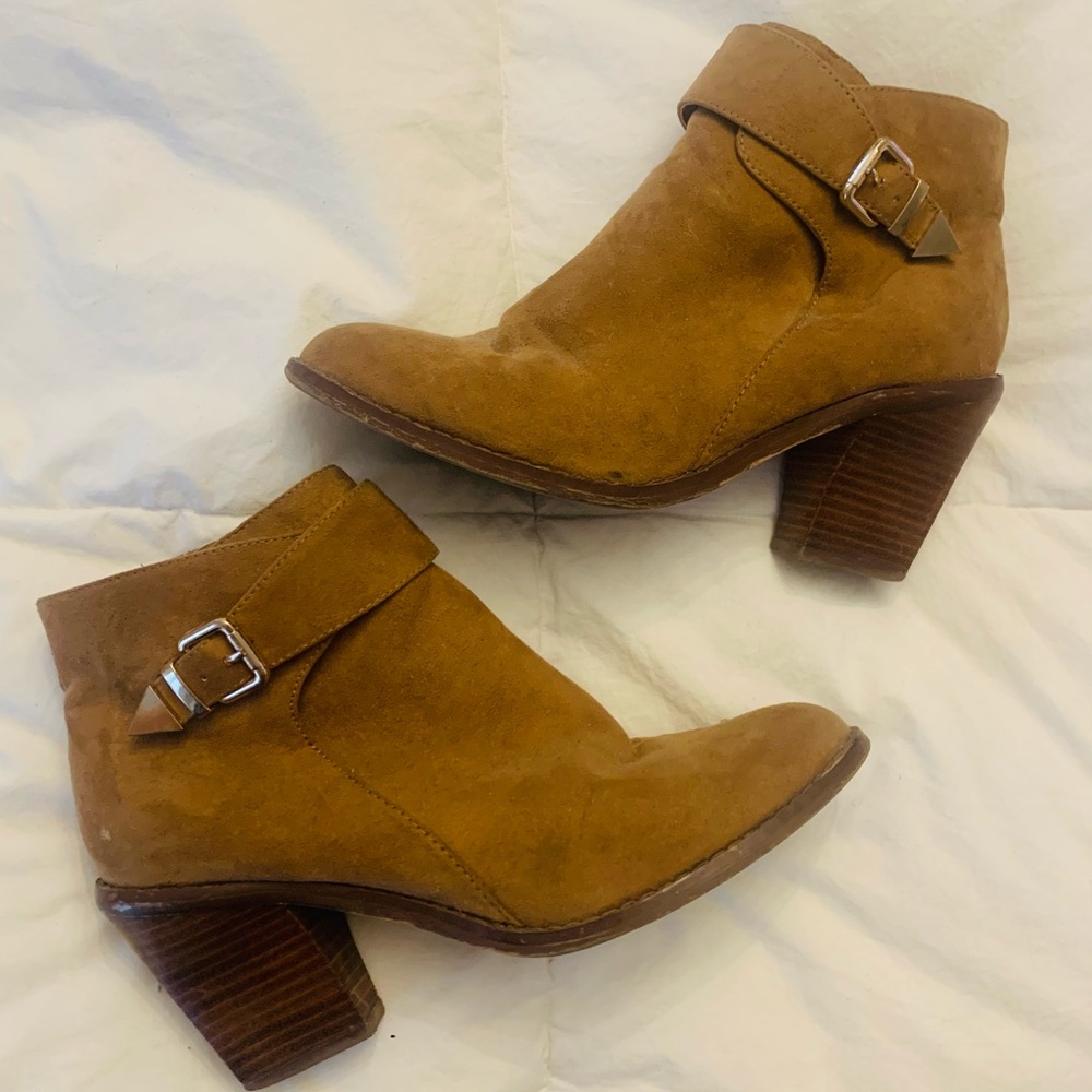 Tan Faux Suede Booties